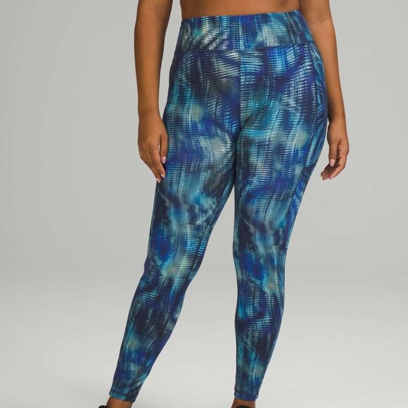 Lululemon Set Invigorate High-Rise Tight 28" Wunder Train Bra size 6 Flux Blue - Picture 6 of 7